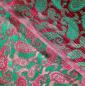 Preview: PINK GREEN PAISLEY Seidenjacquard aus Vietnam